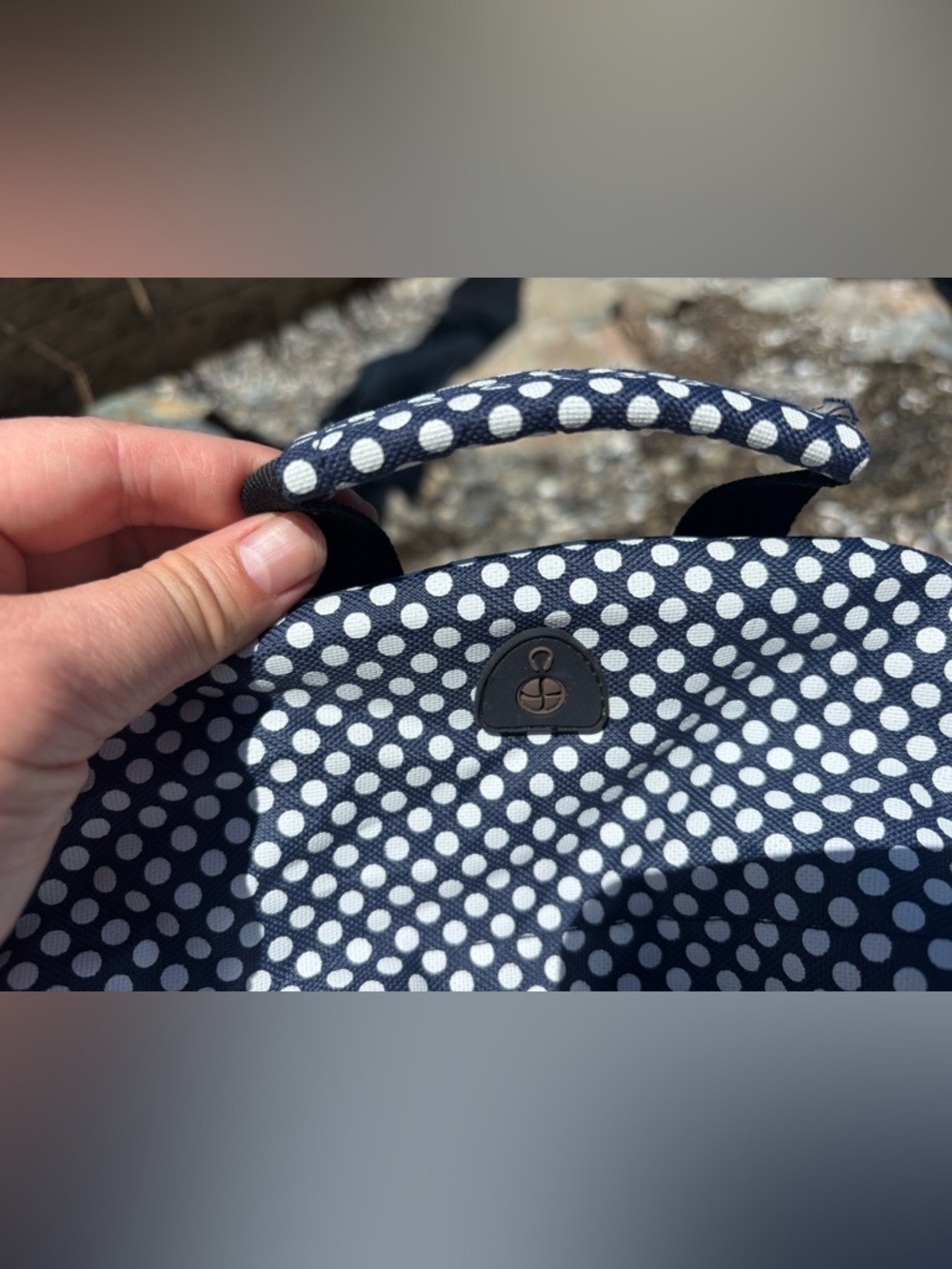 Mi-Pac Polka Dot Navy Backpack • Laptop Bag • Water-Resistant Travel • School - Picture 10 of 16